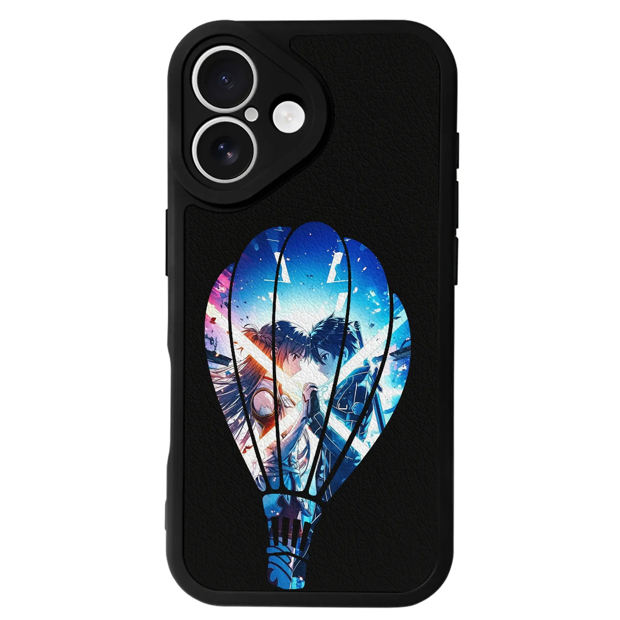 ソードアートオンライン グッズ キリト - IPhone 16シリーズ対応 ・ シリコンスマホケース ・ レザー調 ・ 高精度フィット ・ 耐衝撃 ・ ワイヤレス充電対応 ・ 精密カット